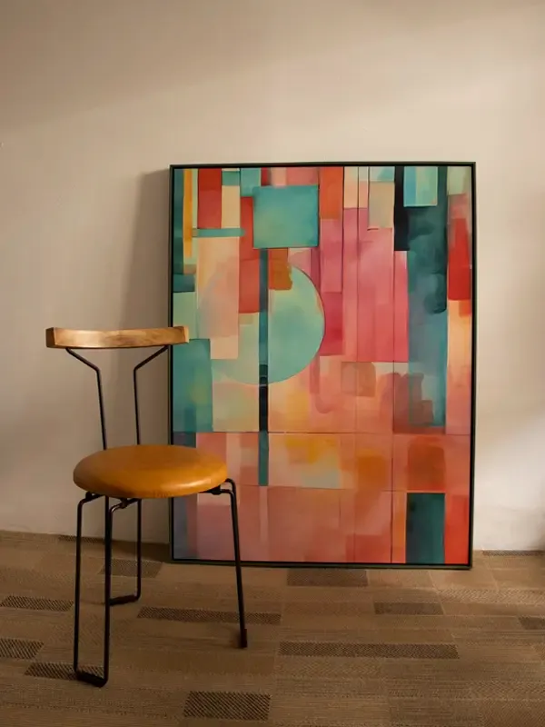 Quadro tela em canvas - CRIATIVIDADE AMPLIADA - 90x120 - Moldura Canaleta Alta Verde Oliva