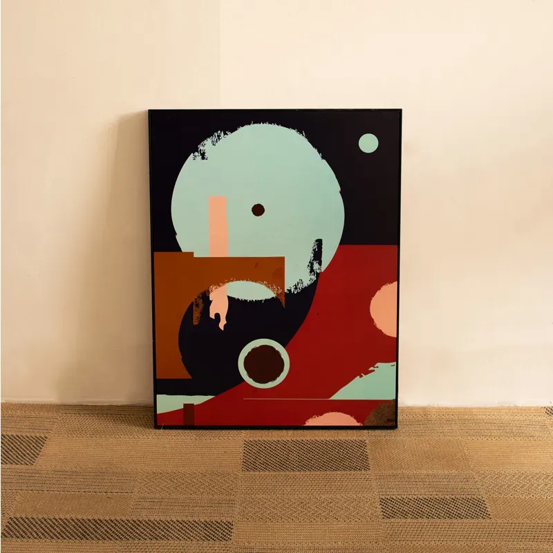 Quadro em acabamento liso sem vidro - BILICO TICO 01 - 47,5x62,5 - Moldura Filete Preta