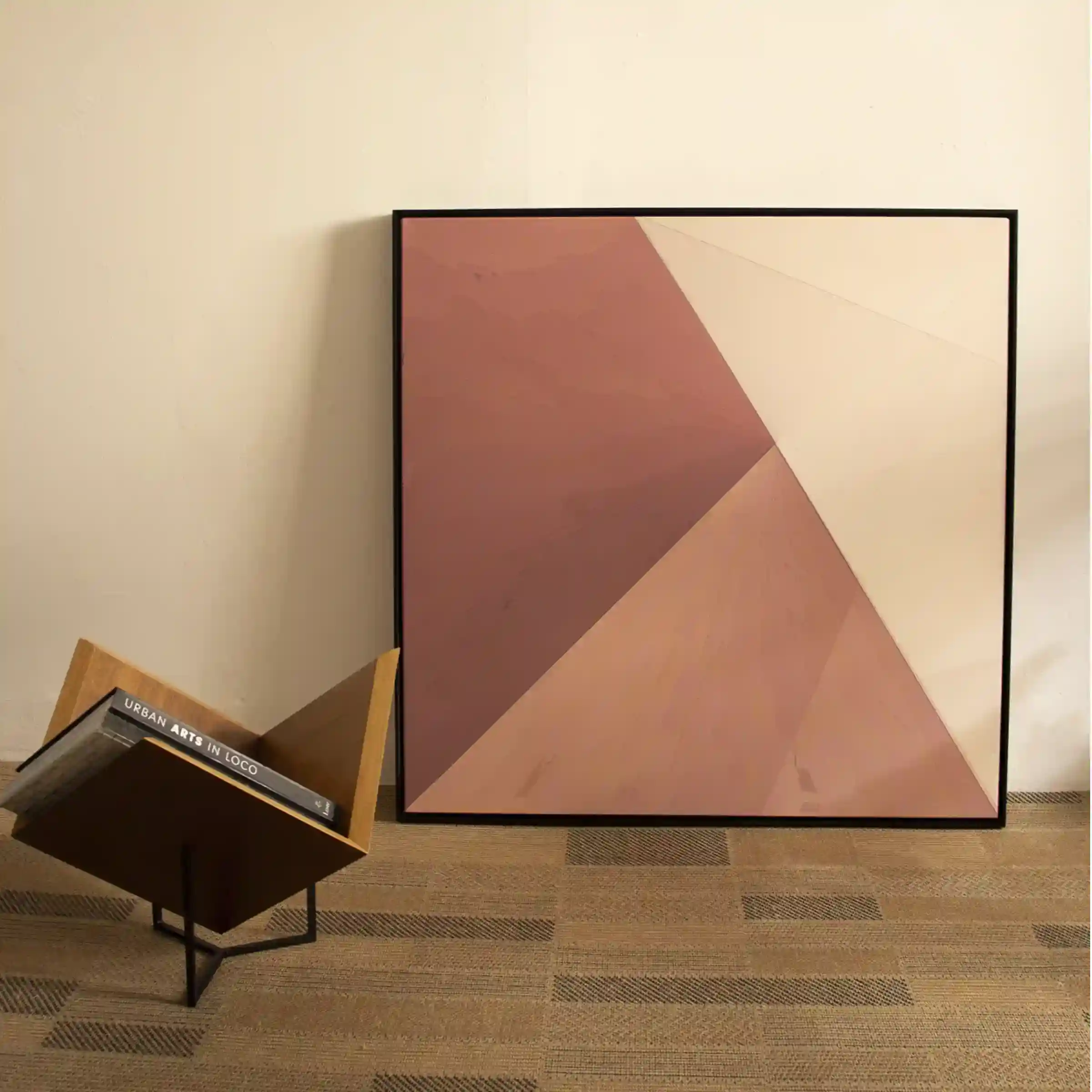 Quadro tela em canvas - ROSE LUX 9 - 90x90 - Moldura Canaleta Alta Preta
