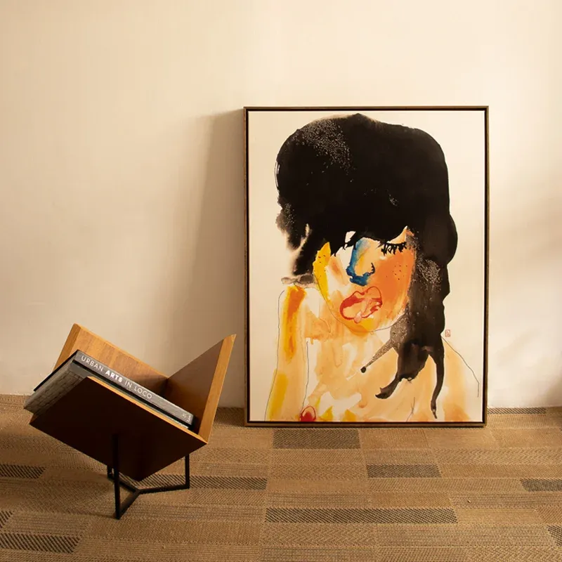 Quadro tela em canvas - ME DERRETO POR VOCÊ - 67,5x90 - Moldura Canaleta Alta Castanho