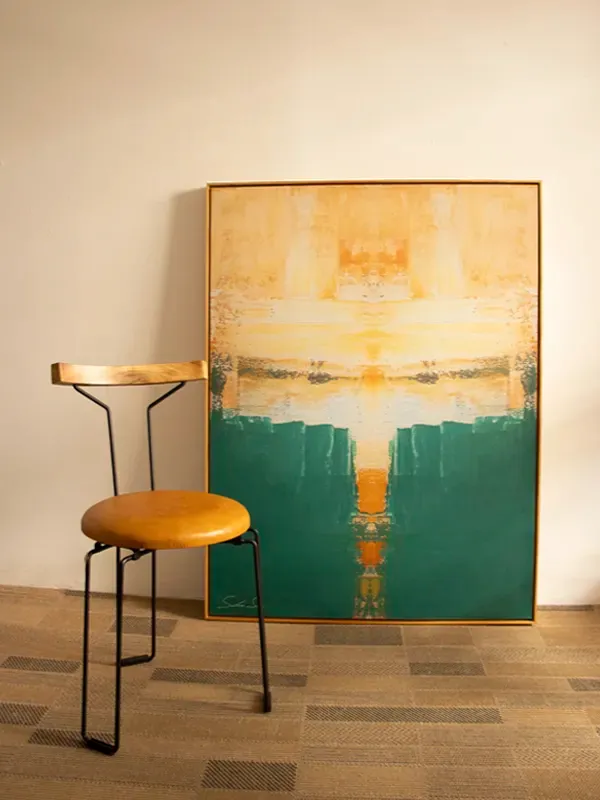 Quadro tela em canvas - SANDSTORM - 90x120 - Moldura Canaleta Alta Cru