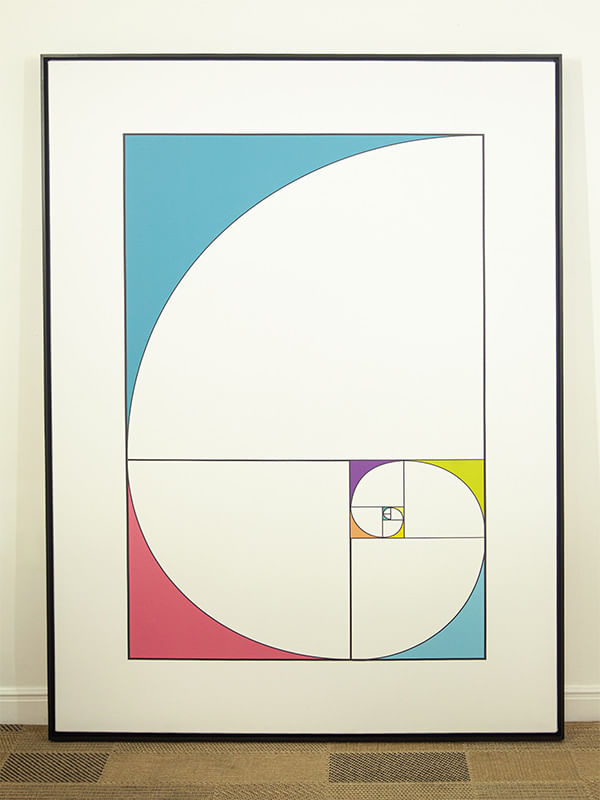 Quadro tela em canvas - GEOMÉTRICO ABSTRATO COLOR - 90x120cm - Moldura Canaleta Alta Preta
