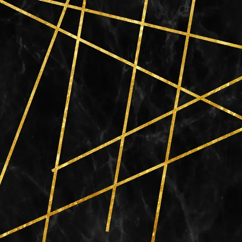 KIT 3 QUADROS DECORATIVOS - Black and gold