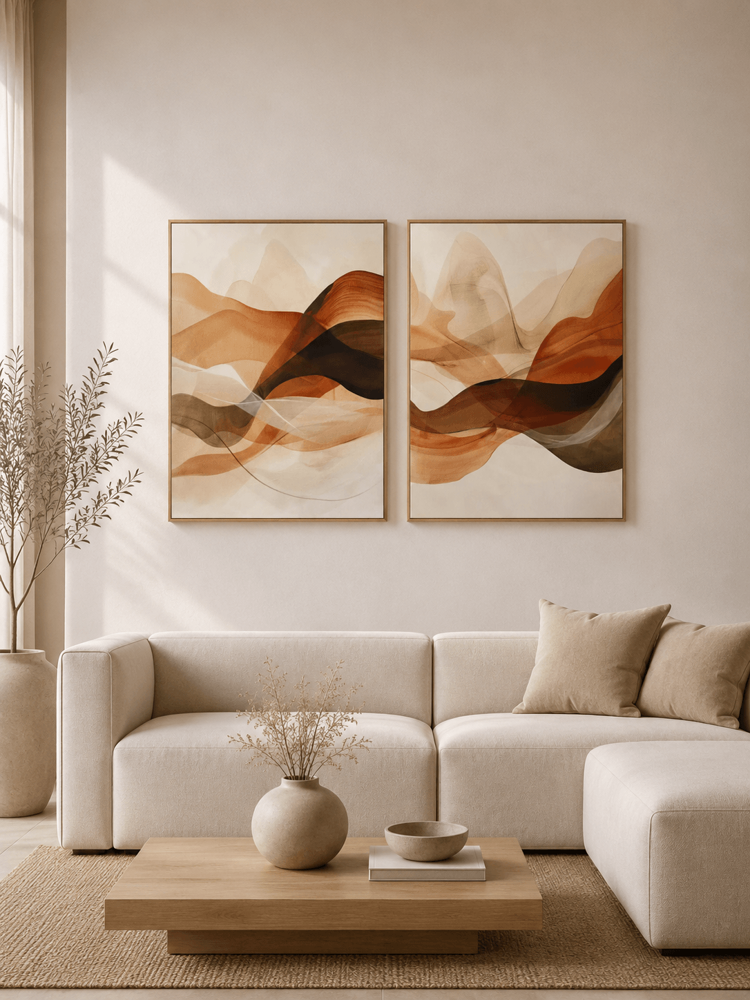 KIT 2 QUADROS DECORATIVOS - DUNA