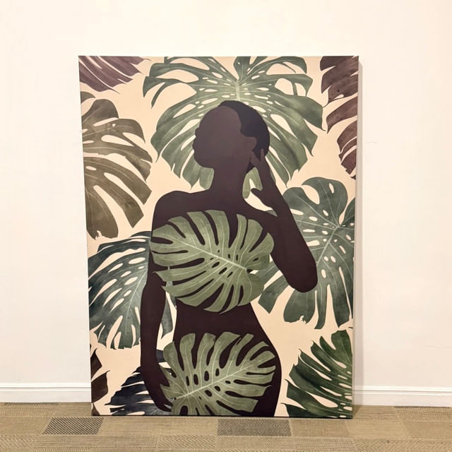 Quadro tela em canvas 90x120cm - EVE Anda Adan-s Rebs - Moldura Chassi