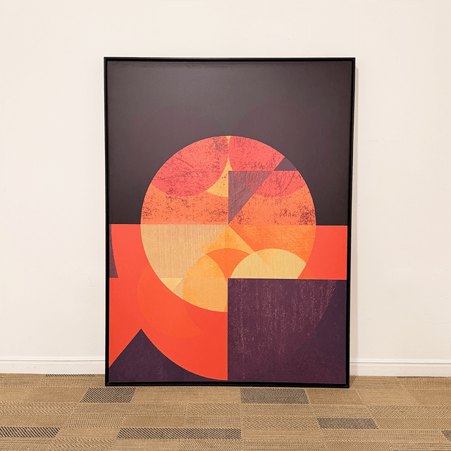 Quadro tela em canvas 68x170cm - Quadro 87 - Moldura Canaleta Alta Preta