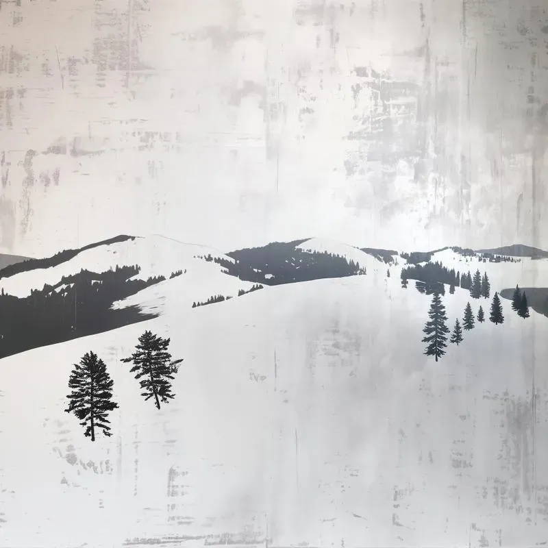KIT 2 QUADROS DECORATIVOS - Snow Mountain PB