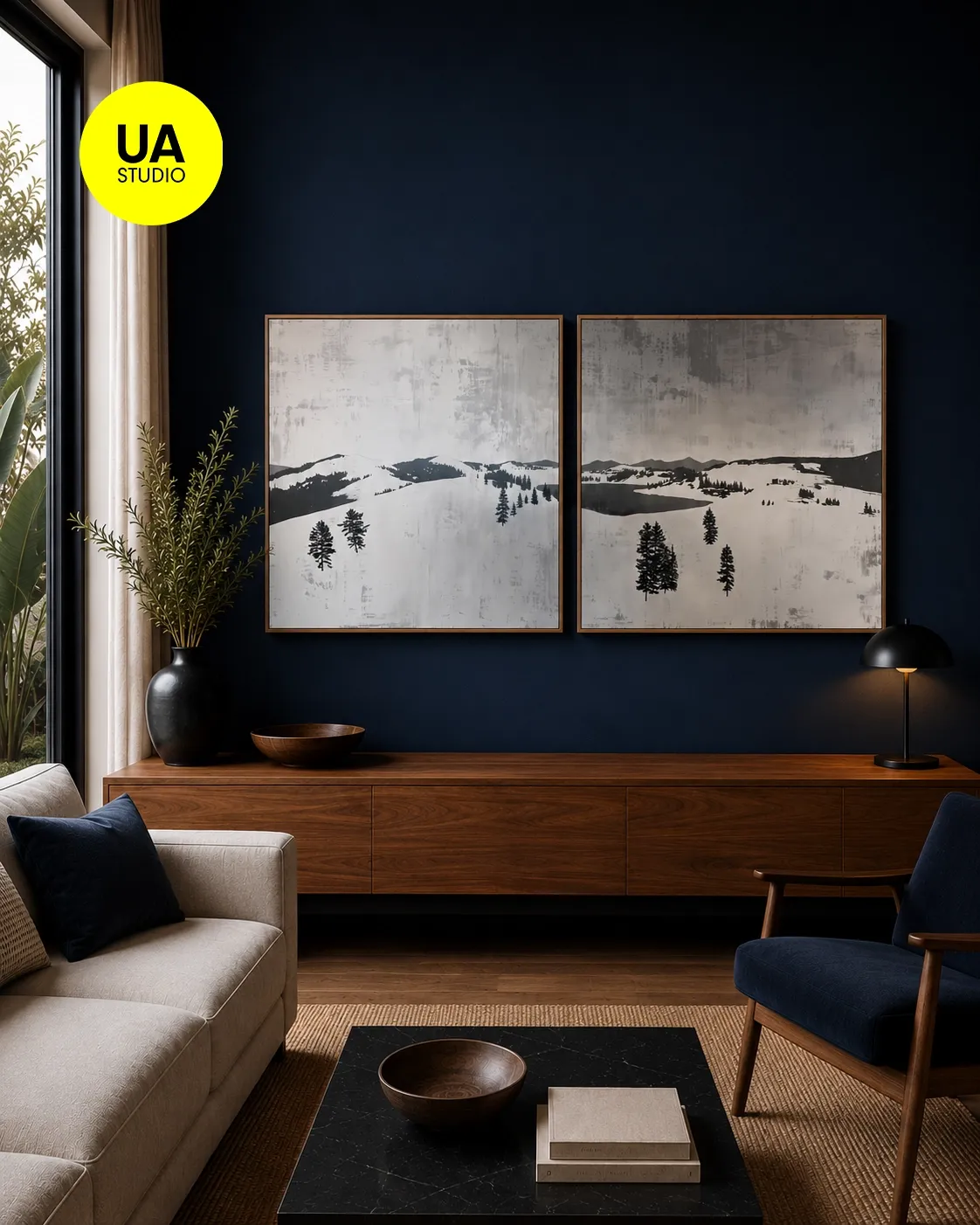 KIT 2 QUADROS DECORATIVOS - Snow Mountain PB