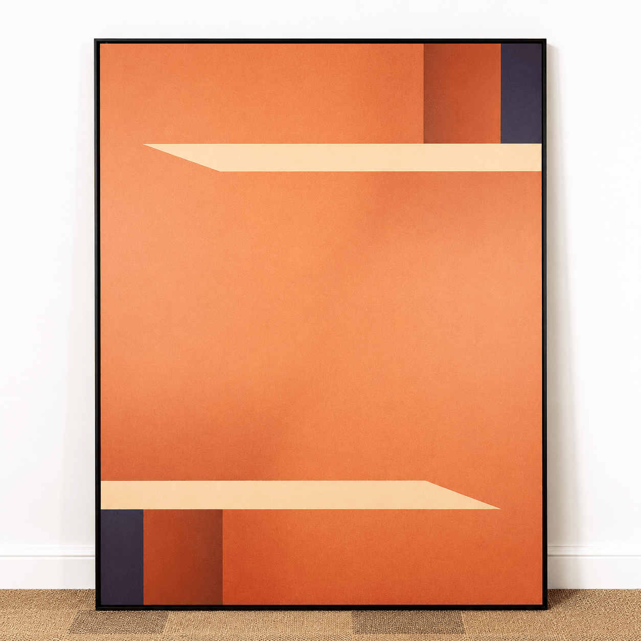 Quadro tela em canvas - VOLUME 004 - 120x160cm - Moldura Canaleta Alta Preta