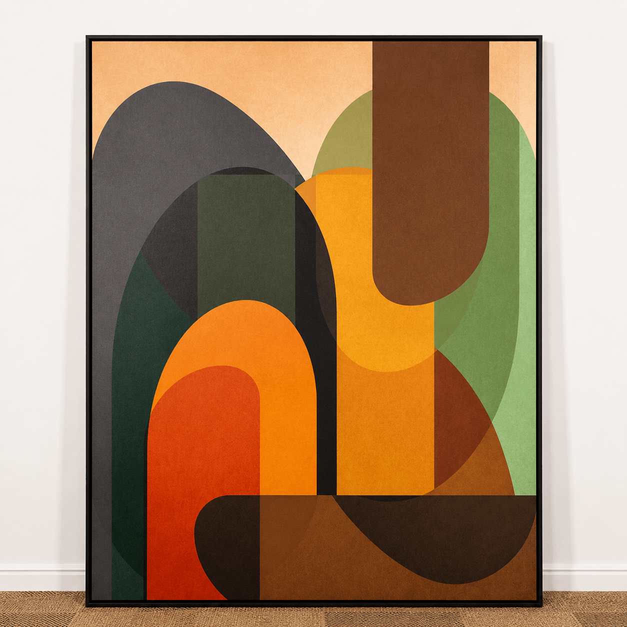 Quadro tela em canvas - REFLEXO 017 - 120x160cm - Moldura Canaleta Alta Preta