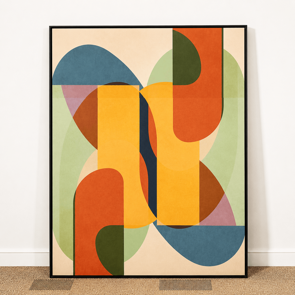 Quadro tela em canvas - REFLEXO 016 - 67,5x90cm - Moldura Canaleta Alta Preta