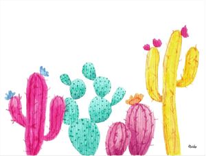 CACTOS COLORIDOS BRANCO