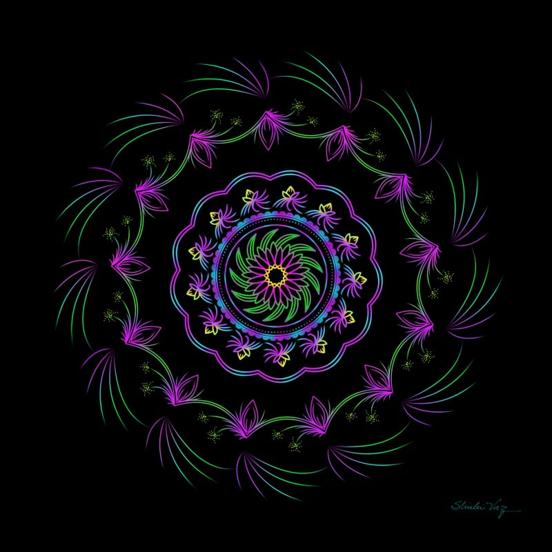 MANDALA FLORESCER NEON