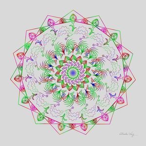 MANDALA ILUMINAÇÃO COLORIDA