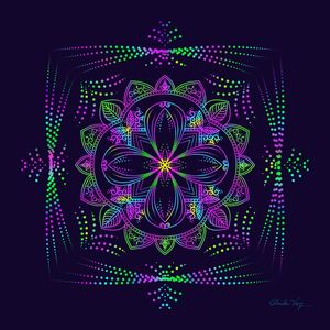 MANDALA JARDIM NOSTÁLGICO NEON