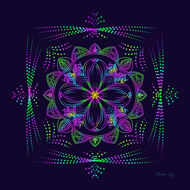 MANDALA JARDIM NOSTÁLGICO NEON