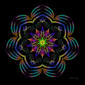 MANDALA UNIVERSO DAS FLORES NEON