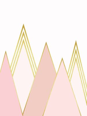 MONTANHA DOURADA E ROSA