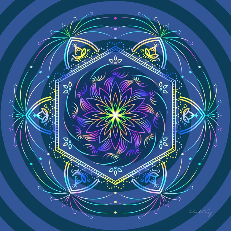 MANDALA VIOLET AZUL