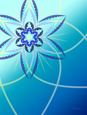 MANDALA RENDA AZUL