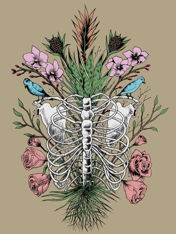 OSSOS SOBRE FLORES