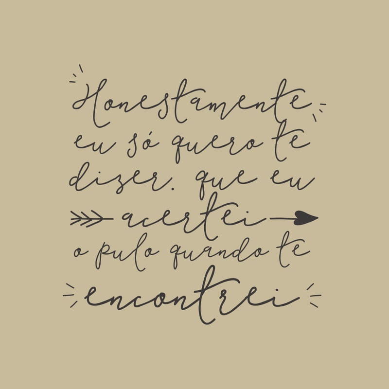 HONESTAMENTE...