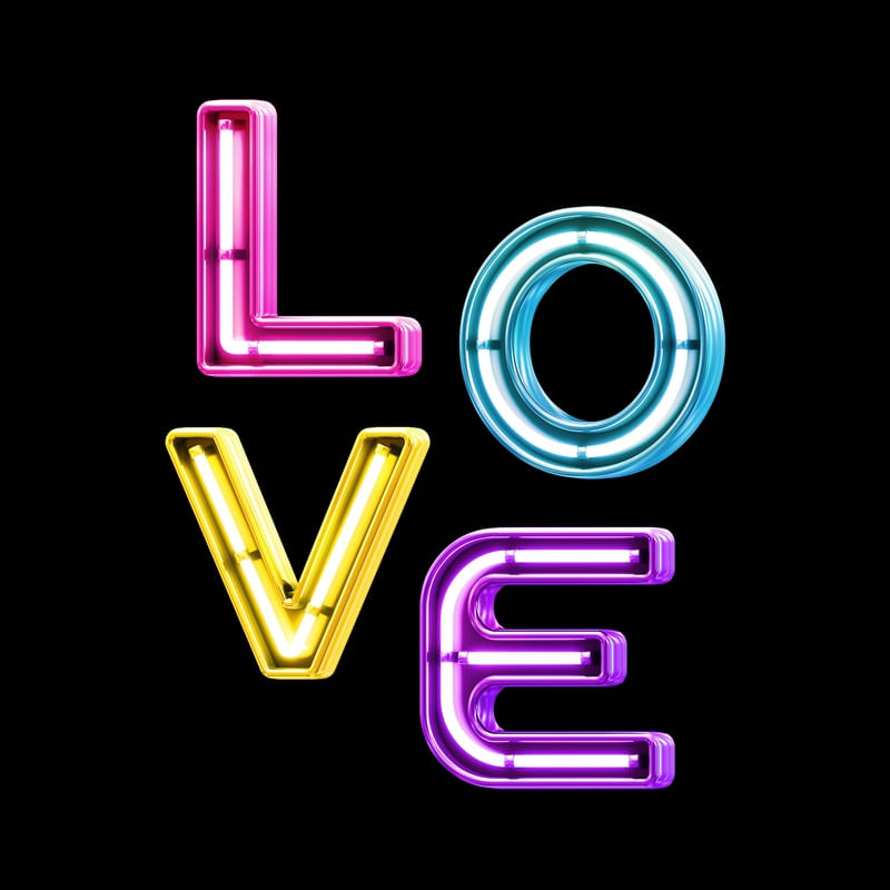 LOVE COLORED LIGHT