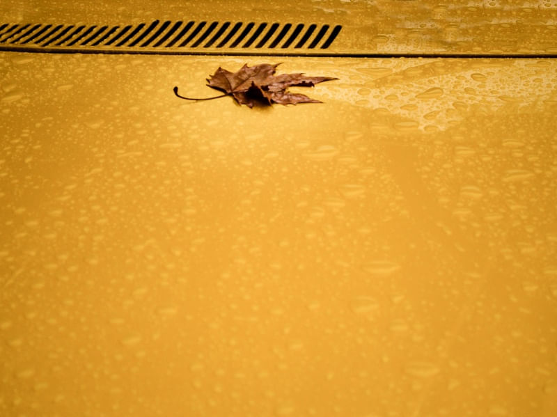 VINTAGE AND YELLOW CAR
