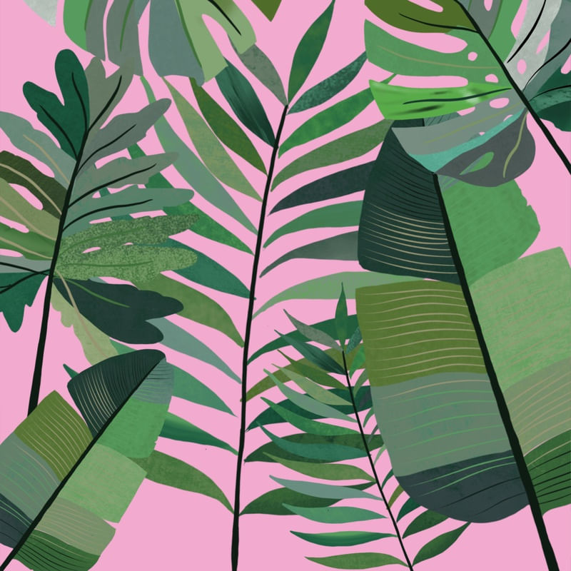 GEOMÉTRICA LEAVES GREEN II