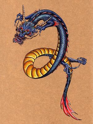 BLUE DRAGON TATTOO 001