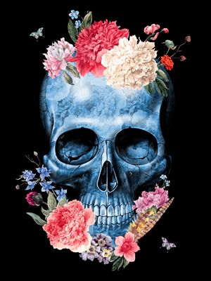 SKULL BUTTERFLY FLOWERS
