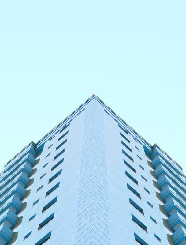 BLUE MINIMAL BUILDING