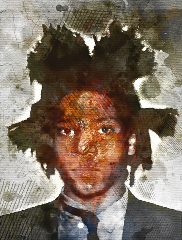 WATERCOLORED BASQUIAT
