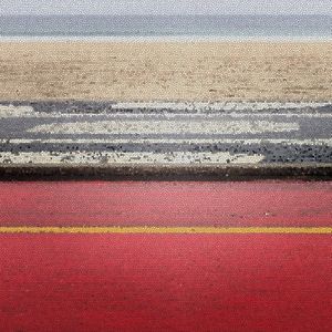 YELLOW STRIPE HORIZON SQUARE