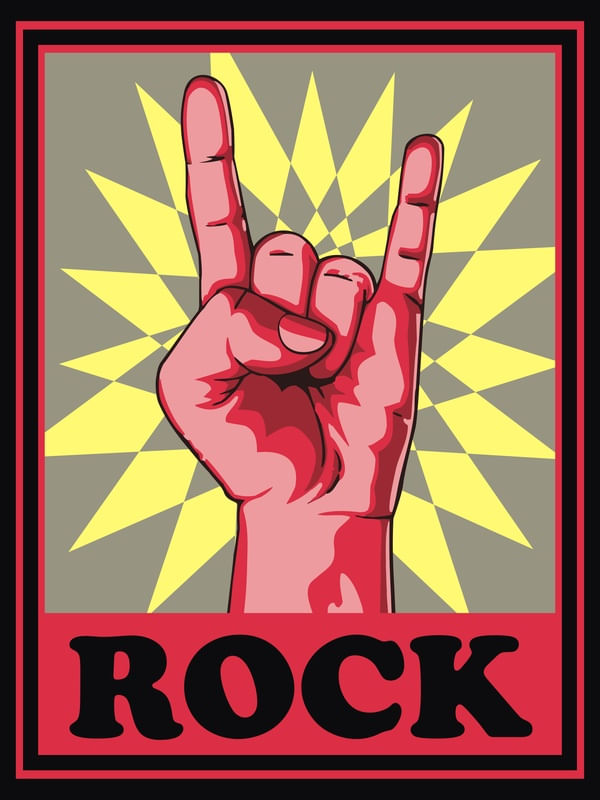 ROCK MÃO CHIFRADA