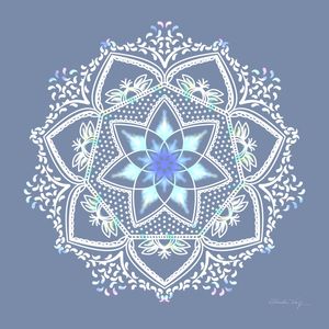 MANDALA FLOR DA ÁGUA AZUL