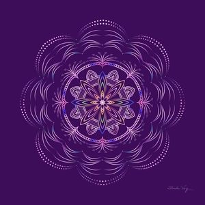 MANDALA FINA FLOR VIOLETA