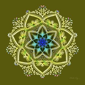 MANDALA FLOR DA ÁGUA VERDE
