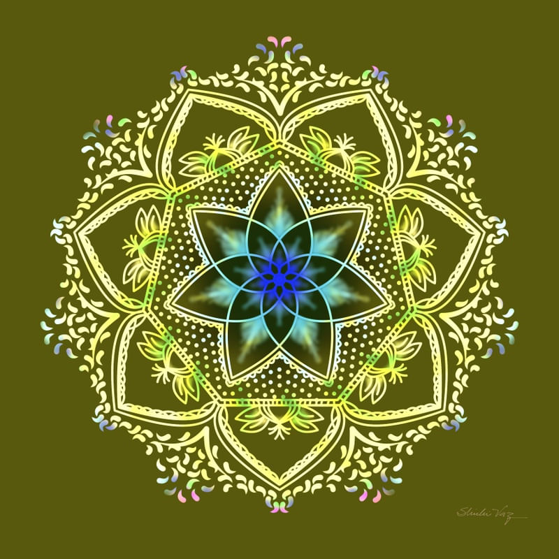 MANDALA FLOR DA ÁGUA VERDE