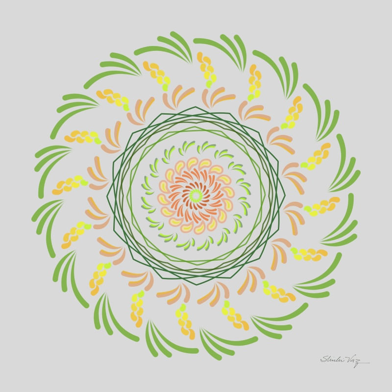 MANDALA PINCELADAS DE LUZ CINZA