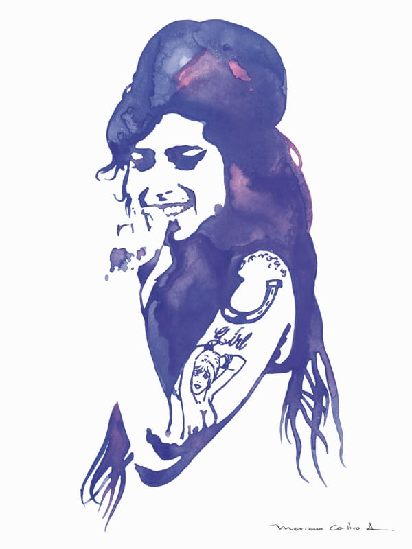 AMY WINEHOUSE AQUARELA