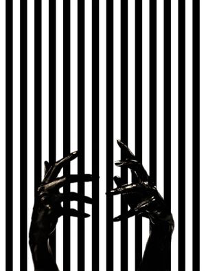 BLACK HANDS - WHITE