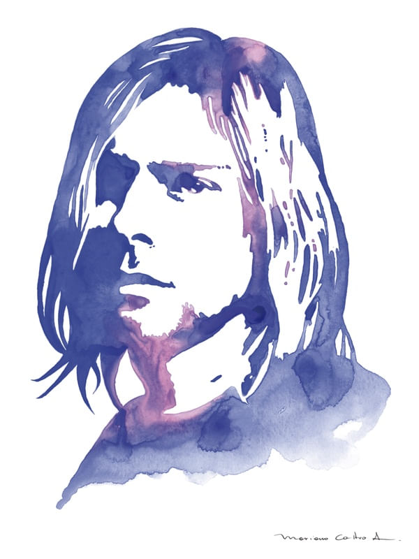 KURT COBAIN AQUARELA