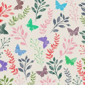 FLORAL AND BUTTERFLY
