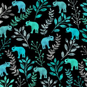 FLORAL AND ELEPHANT