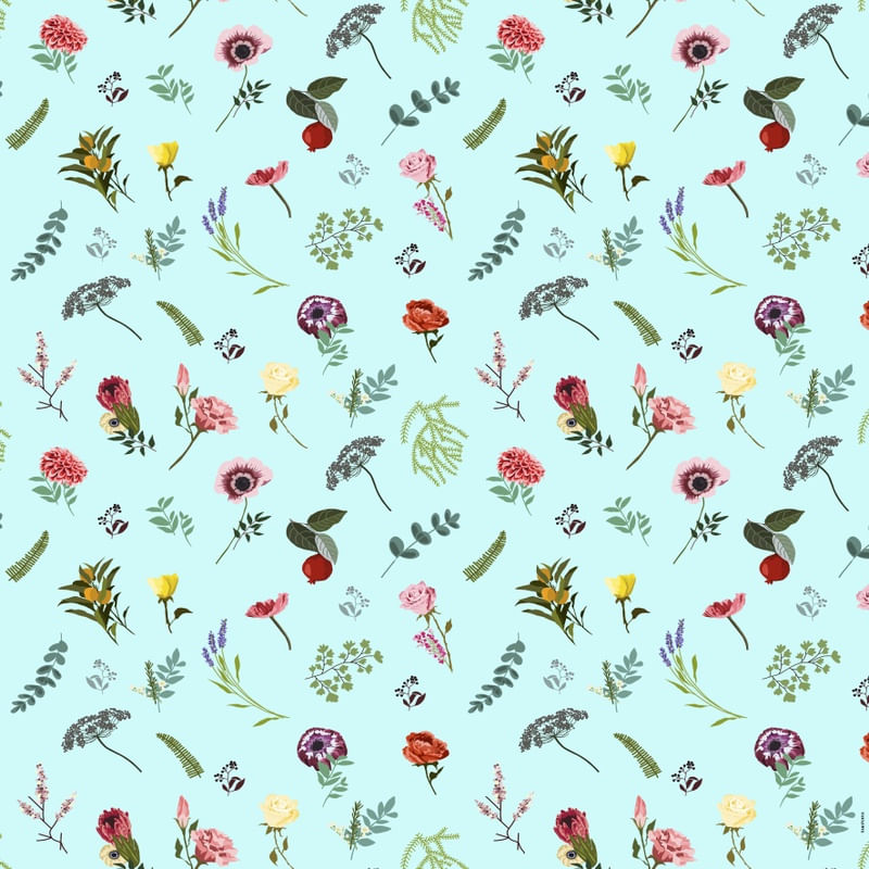 FLORAL AZUL L