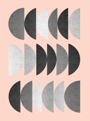 CINZA E ROSA MINIMALISTA I
