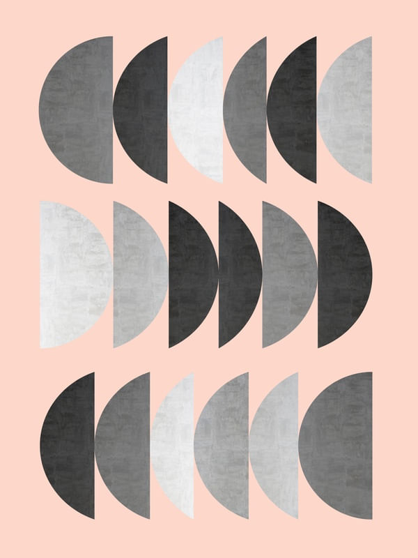 CINZA E ROSA MINIMALISTA I