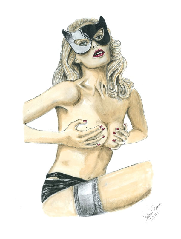 CAT WOMAN LÁPIS DE COR