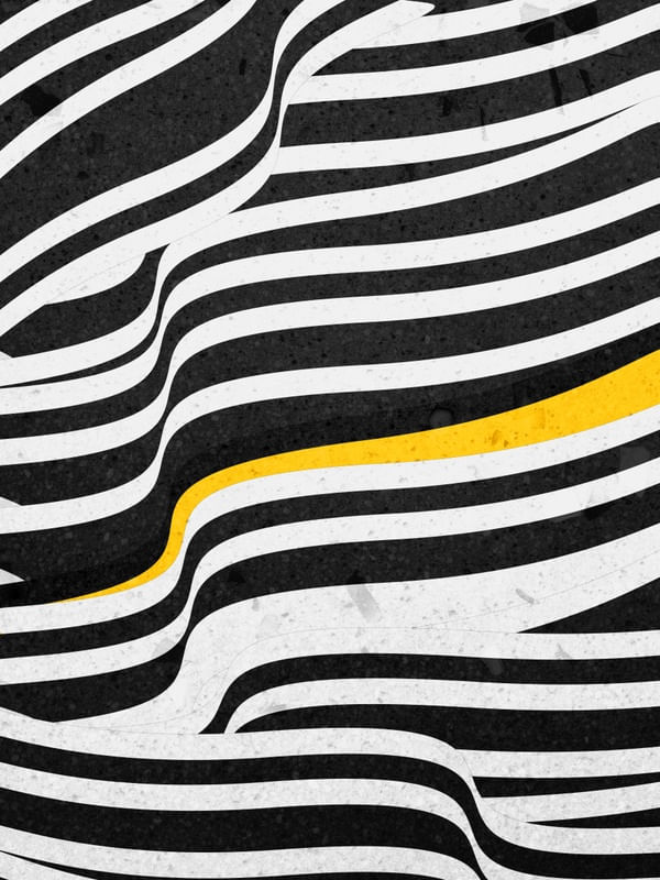 GEOMETRIC YELLOW WAVES